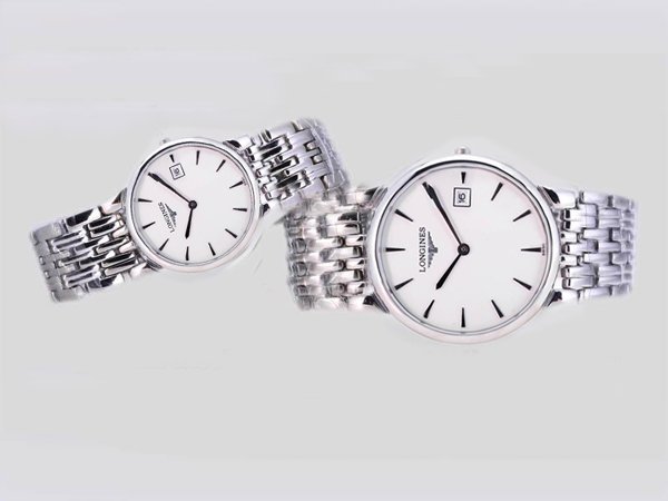 Longines PrimaLuna L8.113.0.16.6 White Dial White 18k Gold Strap Watch watches