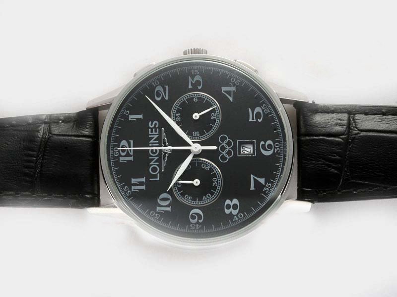 Longines Spirit L2.705.4.53.6 34x24mm Quartz Black Dial Watch watches