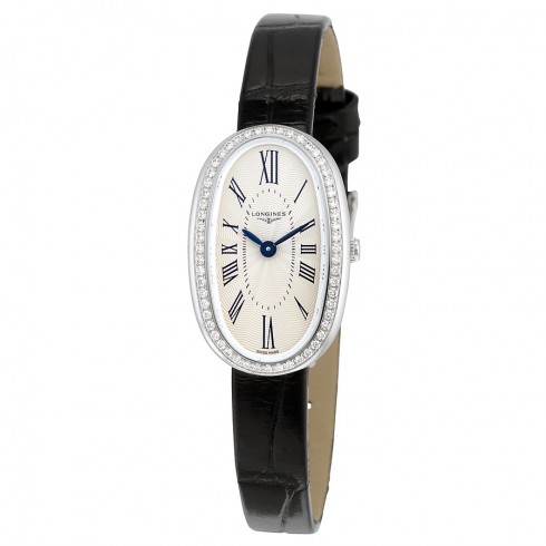 Longines Symphonette Silver Dial Black Leather Ladies Watch L23050710 watches