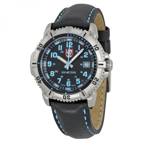 Luminox Colormark Black Dial Steel Black Leather Ladies Watch A.7253 watches
