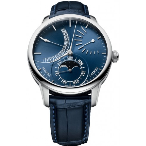 Maurice Lacroix Blue Dial Leather Automatic Men's Watch MP6528-SS001-430 watches