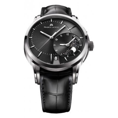 Maurice Lacroix Decentrique GMT Black Dial Black Leather Men's Watch PT6118-SS001-331 watches