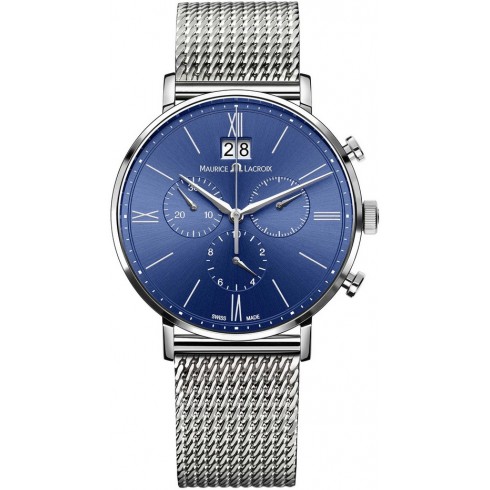 Maurice Lacroix Eliros Blue Dial Chronograph Men's Watch EL1088-SS002-410 watches
