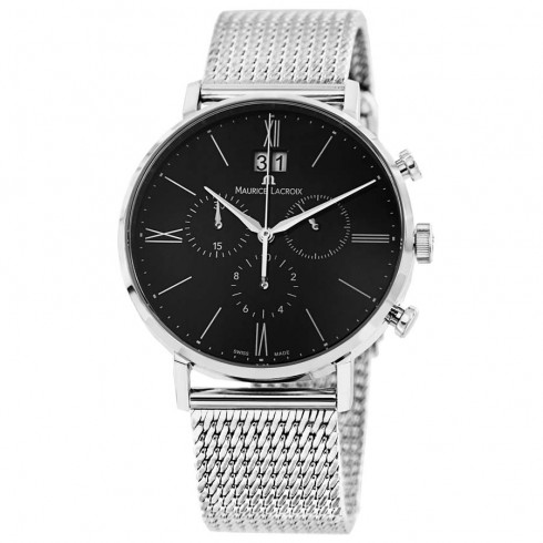 Maurice Lacroix Eliros Chronograph Black Dial Stainless Steel Men's Watch EL1088-SS002-310 watches