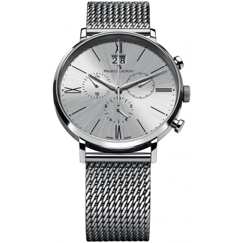 Maurice Lacroix Eliros Chronograph Grey Dial Stainless Steel Men's Watch EL1088-SS002-110 watches