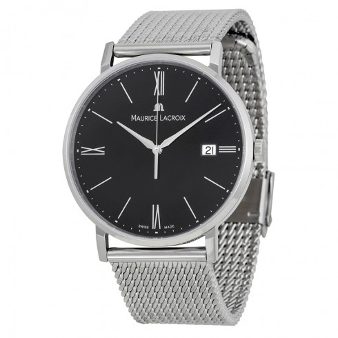 Maurice Lacroix Eliros Date Black Dial Stainless Steel Men's Watch EL1087-SS002-310 watches