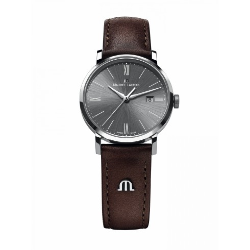 Maurice Lacroix Eliros Date Brown Leather Strap Stainless Steel Case Men's Quartz Watch EL1087-SS001-810 watches