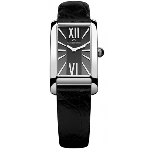Maurice Lacroix Fiaba Black Dial Black Alligator-Crocodile Leather Ladies Quartz Watch FA2164-SS001-310 watches