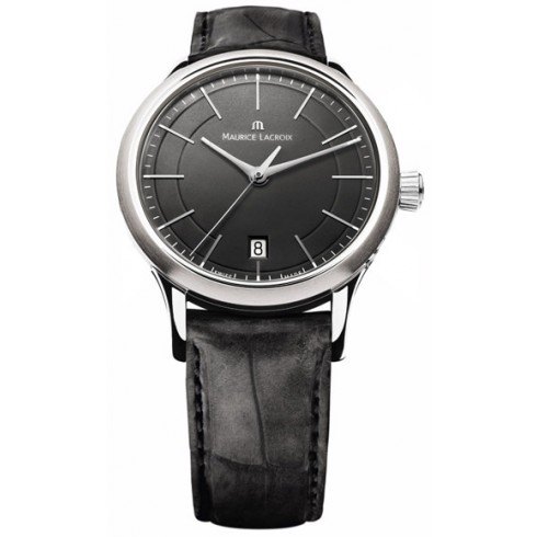 Maurice Lacroix Les Classiques Black Dial Black Leather Men's Watch LC1117-SS001-330 watches