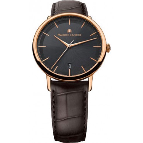 Maurice Lacroix Les Classiques Black Dial Brown Leather Automatic Ladies Watch watches