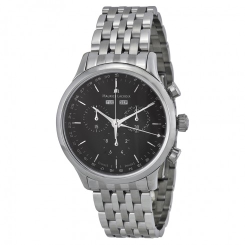 Maurice Lacroix Les Classiques Black Dial Chronograph Stainless Steel Men's Watch LC1008-SS002-330 watches