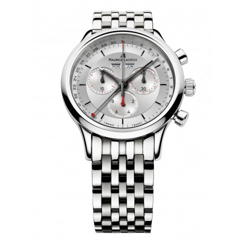 Maurice Lacroix Les Classiques Chronographe Silver Dial Men's Stainless Steel Quartz Watch LC1228-SS002-131 watches