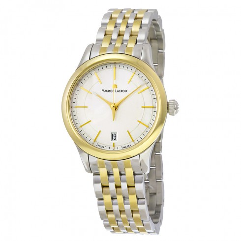 Maurice Lacroix Les Classiques Date Silver Dial Two-tone Ladies Quartz Watch LC1026-PVY13-130 watches