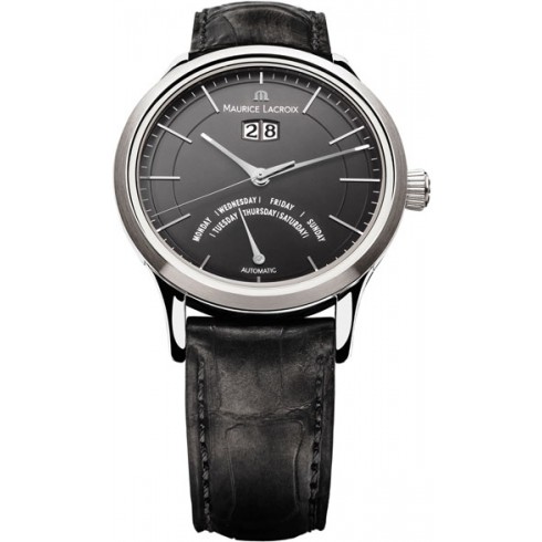 Maurice Lacroix Les Classiques Jours Retrograde Automatic Black Dial Men's Watch LC6358-SS001-33E watches