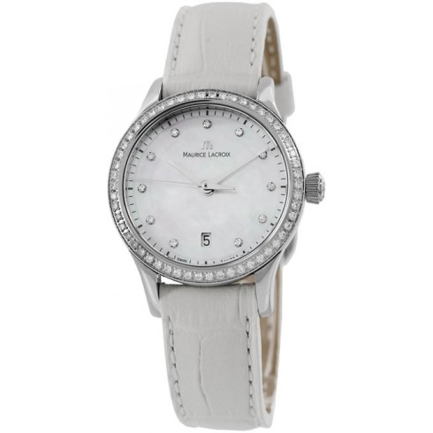 Maurice Lacroix Les Classiques Mother of Pearl White Leather Ladies Watch LC1113-SD501-170 watches