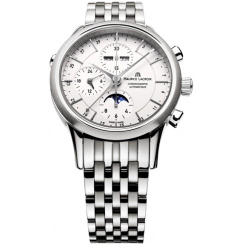 Maurice Lacroix Les Classiques Phase de Lune Chronograph GMT Automatic Men's Watch LC6078-SS002-13E watches
