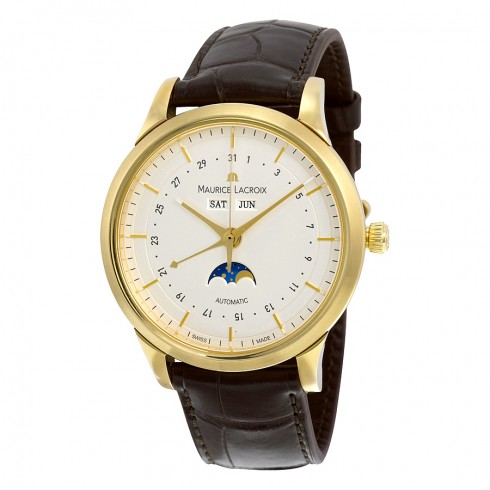 Maurice Lacroix Les Classiques Phase de Lune Silver Dial Men's Watch ML-LC6068-YG101-13E watches