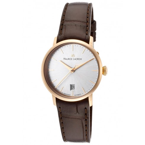 Maurice Lacroix Les Classiques Silver Dial Brown Alligator Leather Strap Automatic Ladies Watch ML-LC6013-PG101-130 watches