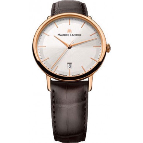 Maurice Lacroix Les Classiques Silver Dial Brown Leather Automatic Ladies Watch LC6003-PG101-130 watches