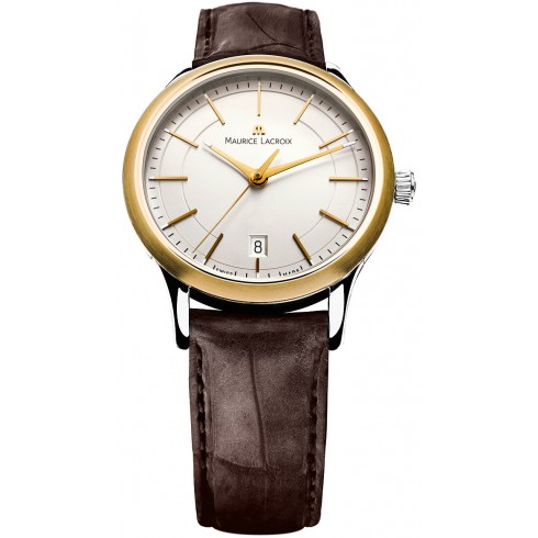 Maurice Lacroix Les Classiques Silver Dial Brown Leather Ladies Quartz Watch LC1117-PVY11-130 watches