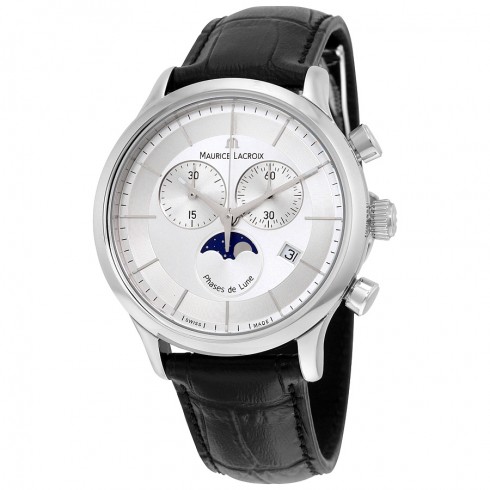 Maurice Lacroix Les Classiques Silver Dial Chronograph Men's Watch LC1148-SS001-131 watches