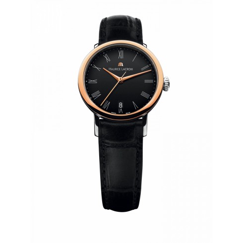 Maurice Lacroix Les Classiques Tradition Black Dial Black Crocodile Leather Ladies Automatic Watch LC6063-PS101-310 watches