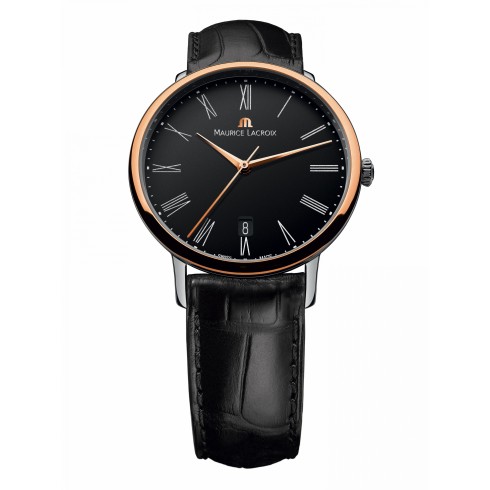 Maurice Lacroix Les Classiques Tradition Black Dial Black Leather Automatic Men's Watch LC6067-PS101-310 watches