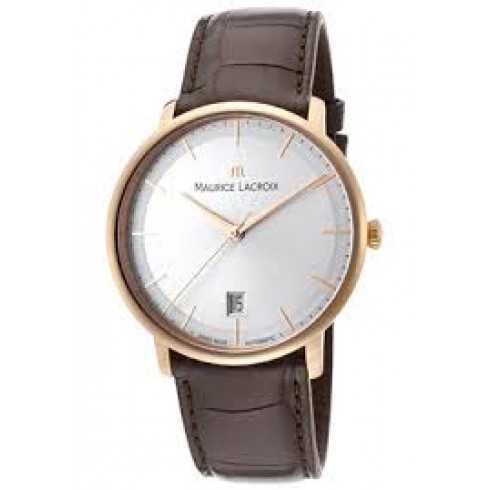 Maurice Lacroix Les Classiques Tradition White Dial Brown Alligator Leather Men's Automatic WatchLC6007-PG101-130 watches