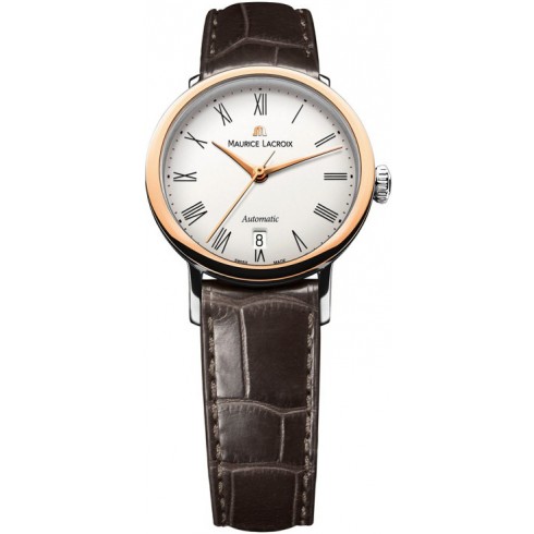 Maurice Lacroix Les Classiques White Dial Brown Alligator Leather Ladies Automatic Watch LC6063-PS101-110 watches