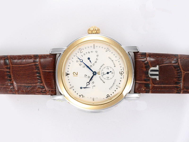 Maurice Lacroix Masterpiece Calendrier Retrograde MP7268-PG101-130 Mens Automatic Round Watch watches