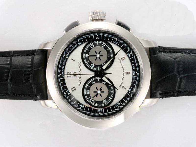 Maurice Lacroix Masterpiece Le Chronographe MP 7128-SS001-320 45mm White Dial Watch watches