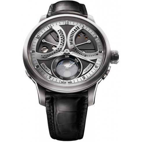 Maurice Lacroix Masterpiece Lune Retrograde Grey Dial Men's Watch ML-MP7278-SS001-320 watches