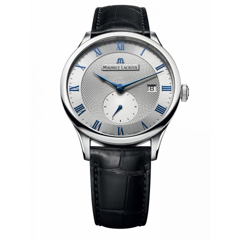 Maurice Lacroix Masterpiece Silver Dial Black Alligator Leather Men's Automatic Watch MP6907-SS001-110 watches