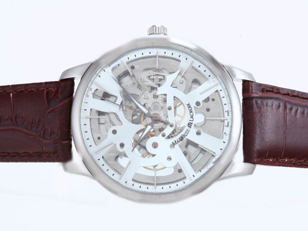 Maurice Lacroix Masterpiece Skeleton Mp7138-pg101-030 Stainless Steel Case Mens 43mm Watch watches