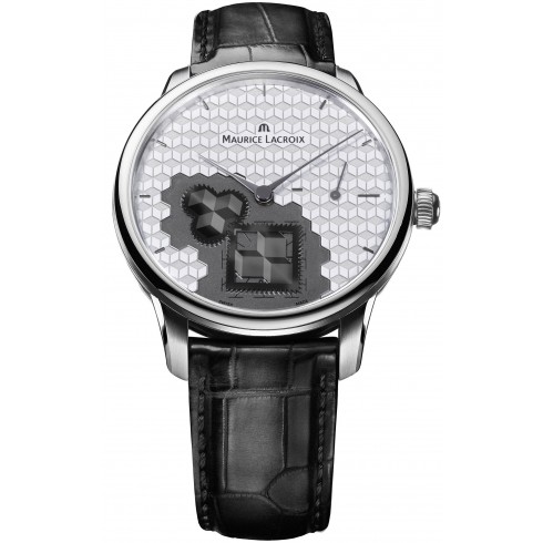 Maurice Lacroix Masterpiece Square Wheel Silver with Engraved Cubes Dial Automatic Men's Watch MP7158-SS001-909 watches