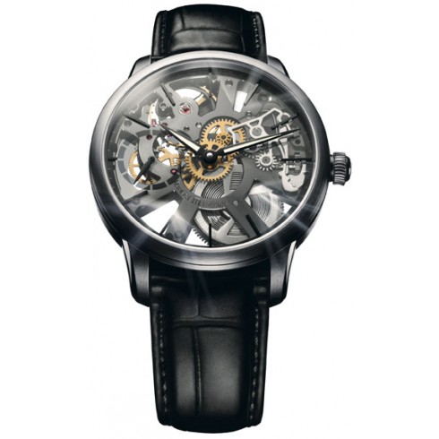 Maurice Lacroix Masterpiece Squelette Black Leather Men's Watch MP7138-SS001-030 watches