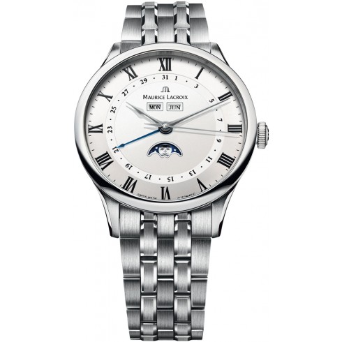 Maurice Lacroix Masterpiece Tradition Phase de Lune White Dial Stainless Steel Men's Watch MP6607-SS002-112 watches