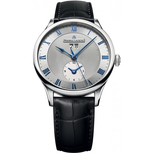 Maurice Lacroix Masterpiece Tradition Silver Dial Black Leather Men's Watch MP6707-SS001-110 watches
