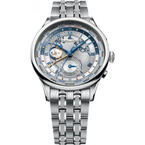 Maurice Lacroix Masterpiece Tradition Worldtimer Silver Dial Stainless Steel Men's Watch MP6008-SS002-111 watches