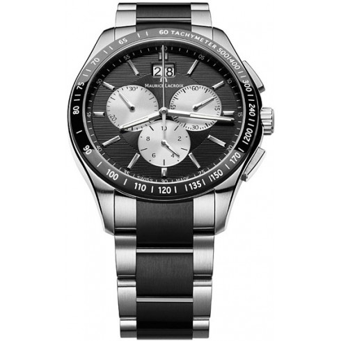 Maurice Lacroix Miros Chronograph Black Dial Stainless Steel Men's Watch MI1028-SS002331 watches