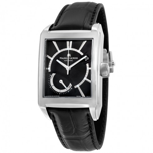 Maurice Lacroix Pontos Black Dial Black Leather Men's Watch PT6207-SS001-330 watches