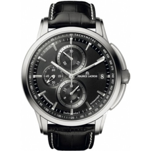 Maurice Lacroix Pontos Chrono Valgranges Black Dial Men's Watch PT6128-SS001-330 watches