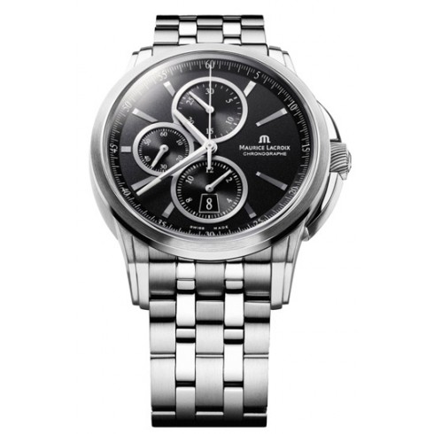 Maurice Lacroix Pontos Chronograph Black Dial Stainless Steel Automatic Men's Watch PT6188-SS002-330 watches
