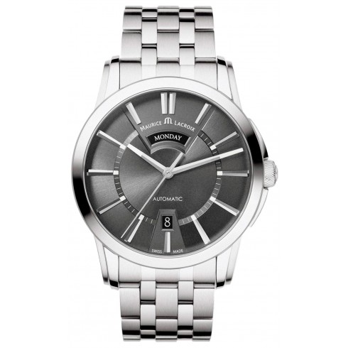 Maurice Lacroix Pontos Day & Date Grey Dial Men's Automatic Stainless Steel Watch PT6158-SS002-23E watches