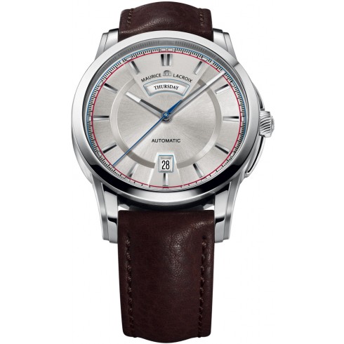 Maurice Lacroix Pontos Day/Date Retro Silver Dial Men's Watch PT6158-SS001-131 watches