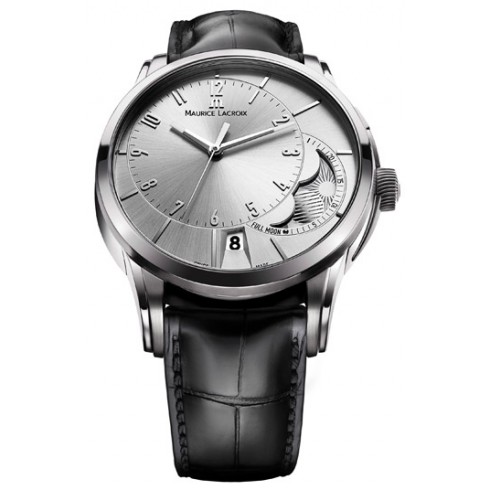 Replica Maurice Lacroix Pontos Decentrique Silver Dial Moonphase Men's Watch PT6318-SS001-130 Watch