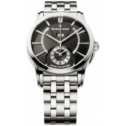 Maurice Lacroix Pontos Grand Guichet GMT Black Dial Men's Watch PT6208-SS002-330 watches