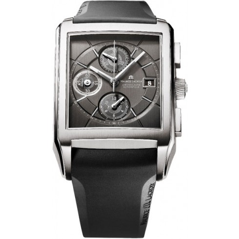 Maurice Lacroix Pontos Rectangulaire Anthracite Dial Chronograph Men's Watch PT6197-TT003-331 watches