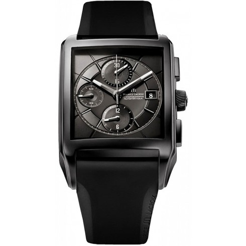 Maurice Lacroix Pontos Rectangulaire Chronograph Black Dial Men's Watch PT6197-SS001331 watches