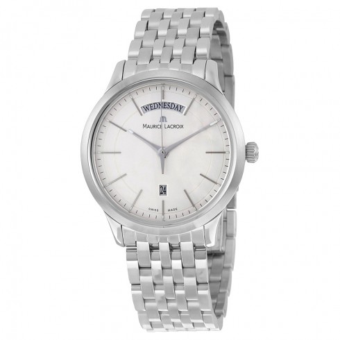 Maurice Lacroix Silver Dial Stainless Steel Men's Watch LC1007-SS002-130 watches